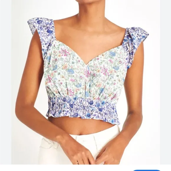 Loveshackfancy X Liberty Drea Crop Top - Picture 1 of 7
